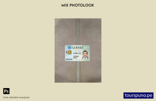 listo para imprimir plantilla FRONTAL de aspecto fotográfico del seguro médico n